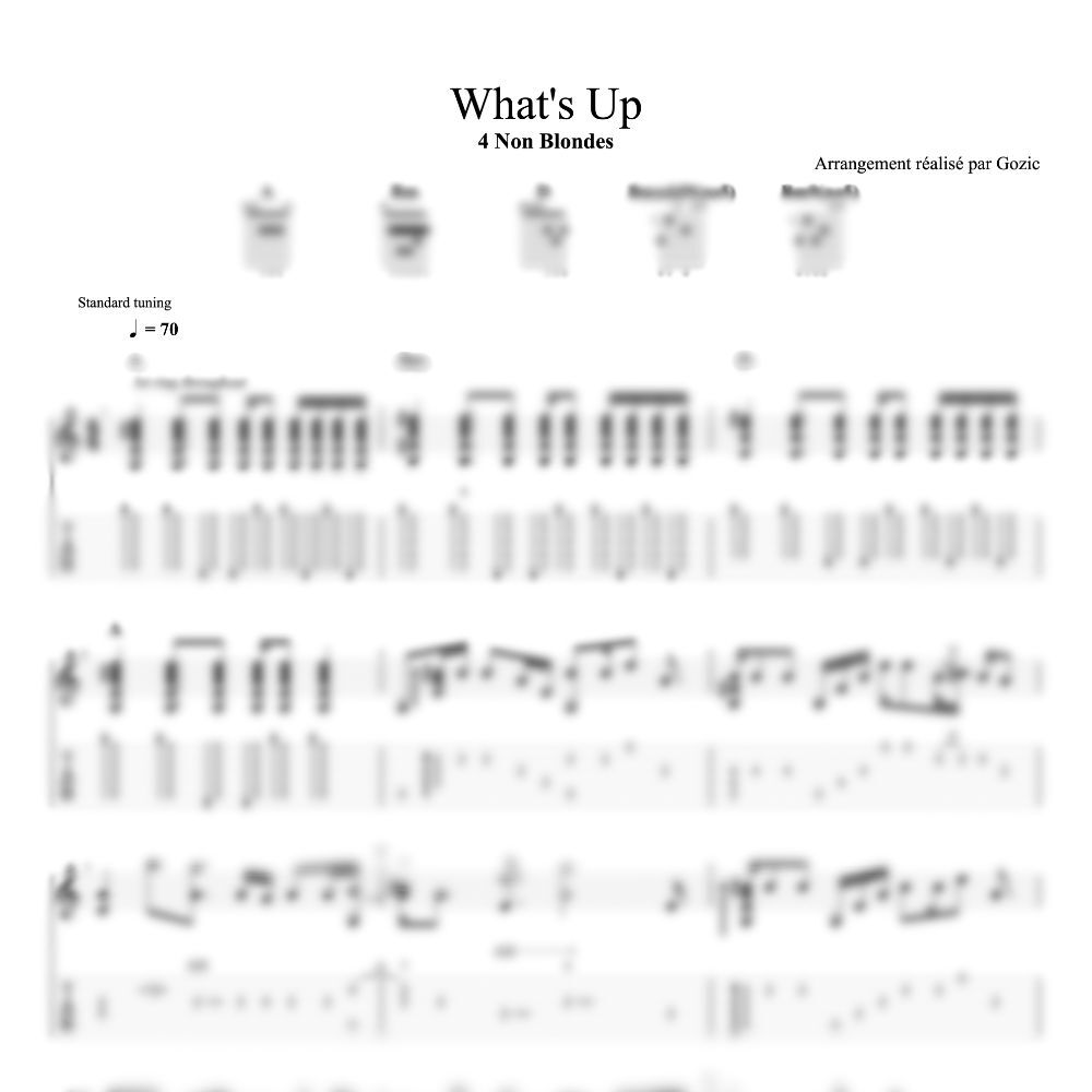tablature floutee whats up 4 non blondes What's Up - 4 Non Blondes