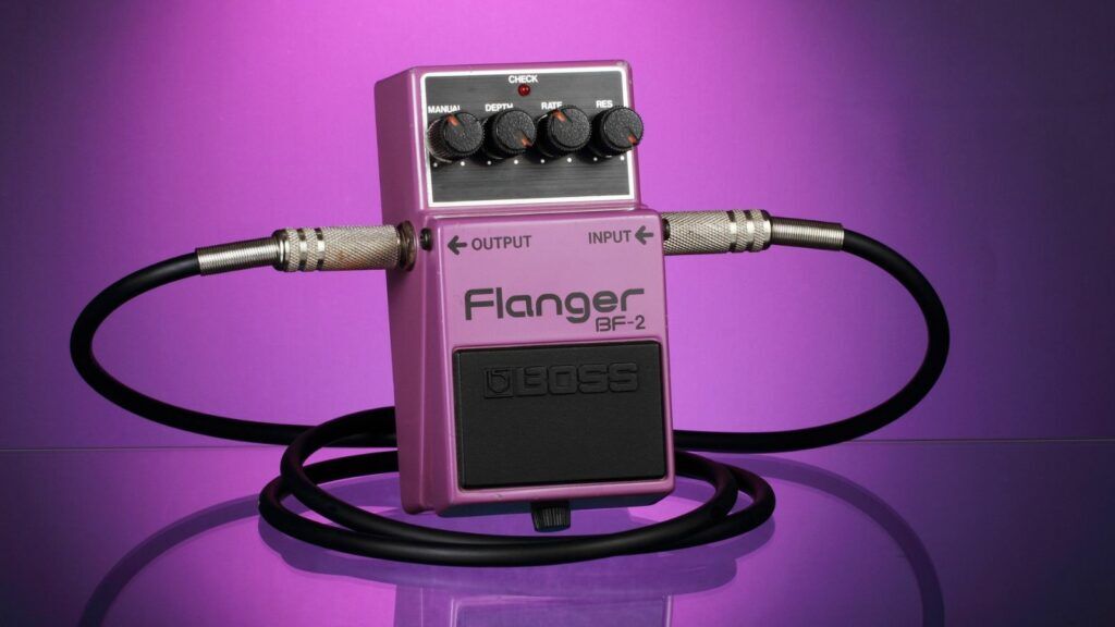 Une pédale d'effet de guitare